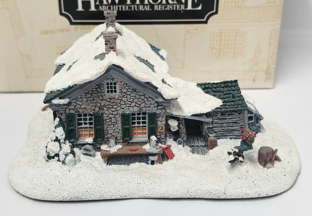 Norman Rockwell Evergreen Cottage Hawthorne Hometown America 1992 Box